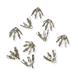 10 stk. Bead Caps med Øje